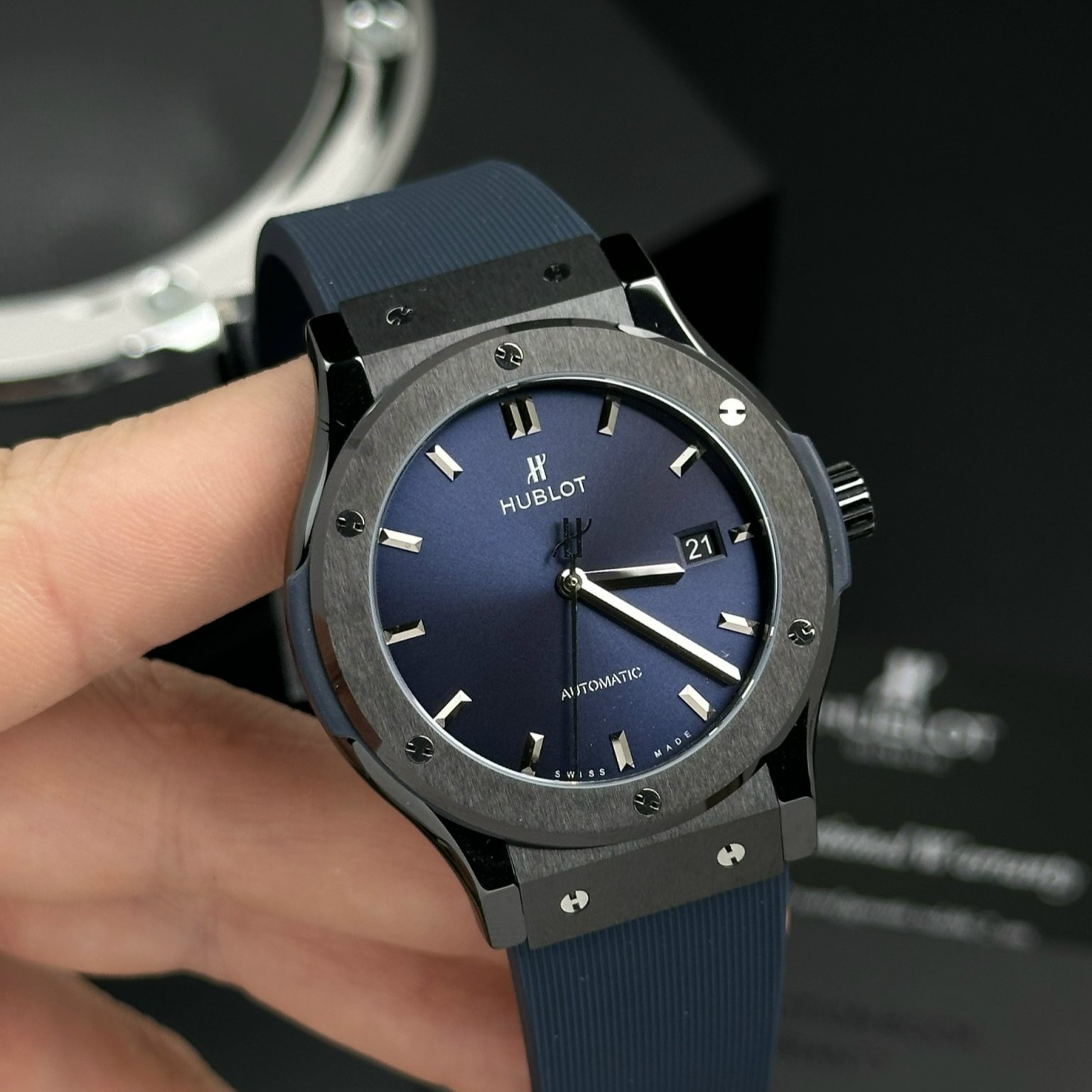 Hublot Classic Fusion Ceramic Rep 1:1 JJZ 42mm Blue Dial